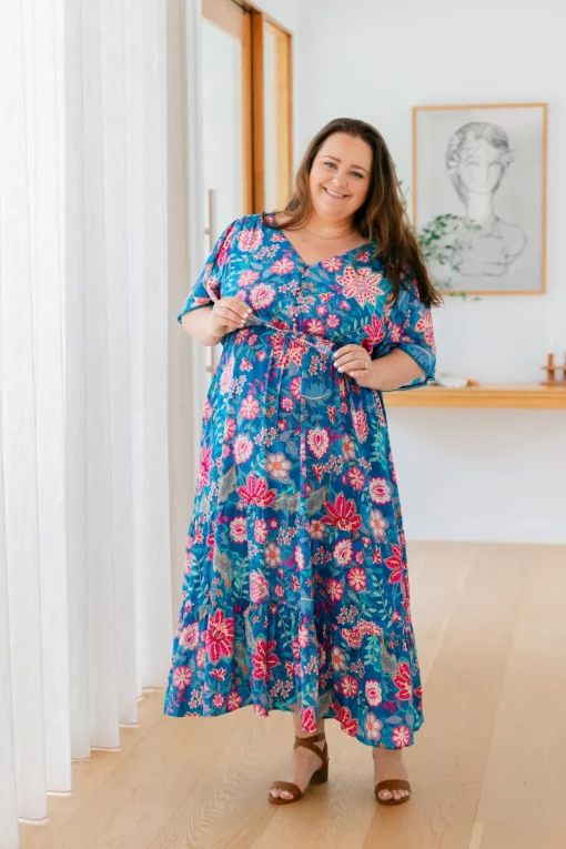 Charlize Maxi Dress in Paisley Floral