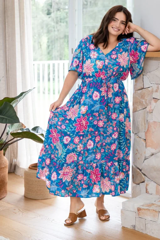Charlize Maxi Dress in Paisley Floral