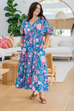 Charlize Maxi Dress in Paisley Floral