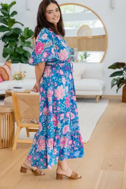 Charlize Maxi Dress in Paisley Floral
