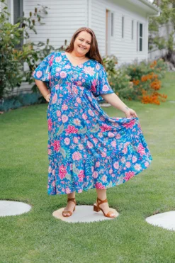 Charlize Maxi Dress in Paisley Floral