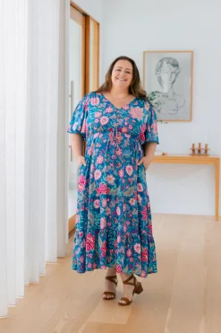 Charlize Maxi Dress in Paisley Floral