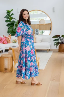 Charlize Maxi Dress in Paisley Floral