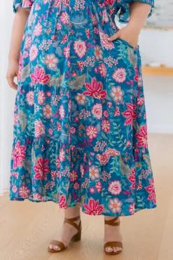 Charlize Maxi Dress in Paisley Floral