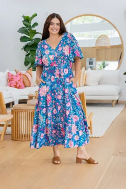 Charlize Maxi Dress in Paisley Floral