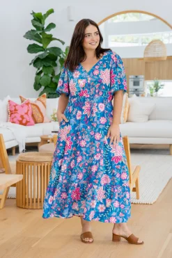 Charlize Maxi Dress in Paisley Floral