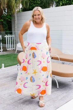 Cheshire Bamboo Blend Skirt in Crabby Patty
