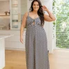Christina Jumpsuit in Candy Stripe Navy