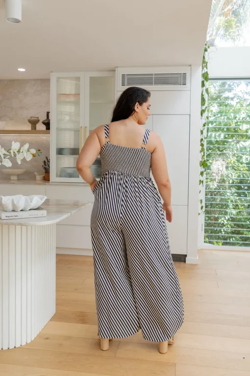 Christina Jumpsuit in Candy Stripe Navy