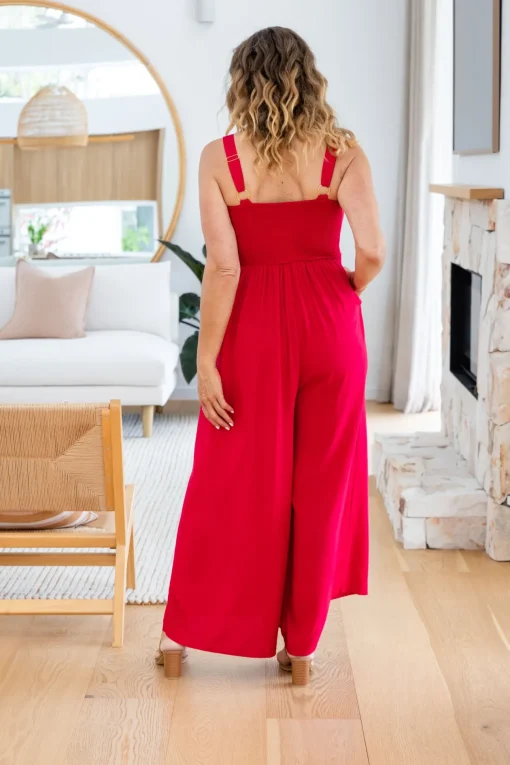 Christina Jumpsuit in Red
