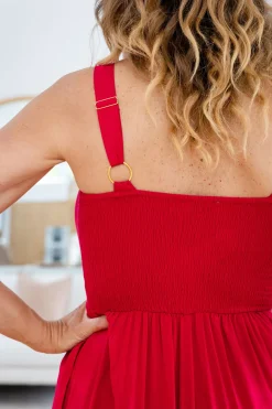 Christina Jumpsuit in Red