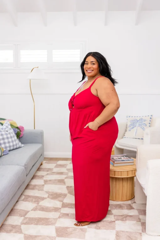 Christina Jumpsuit in Red