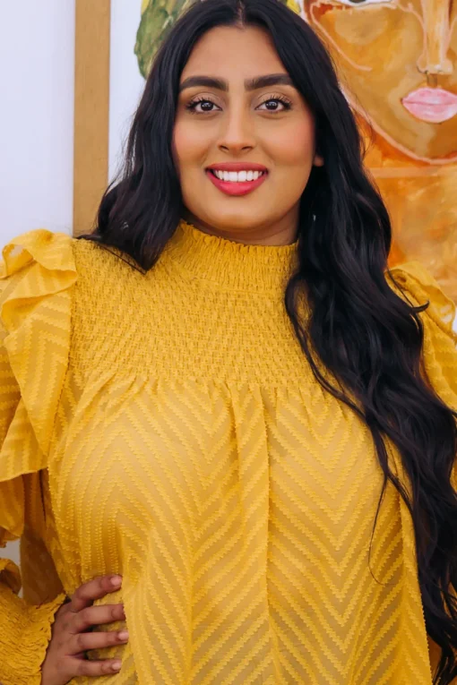 Cora Long Sleeve Top in Mustard