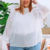Cora Long Sleeve Top in White