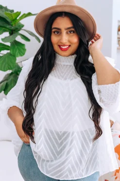 Cora Long Sleeve Top in White