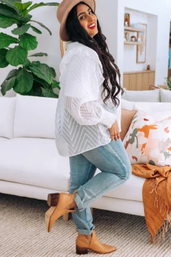 Cora Long Sleeve Top in White