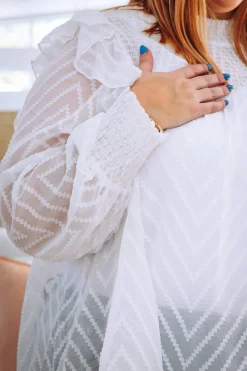 Cora Long Sleeve Top in White
