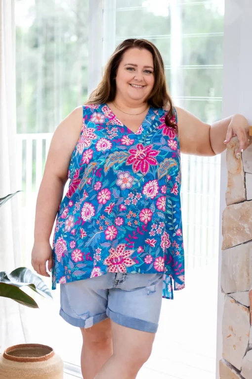 Dannie Top in Paisley Floral