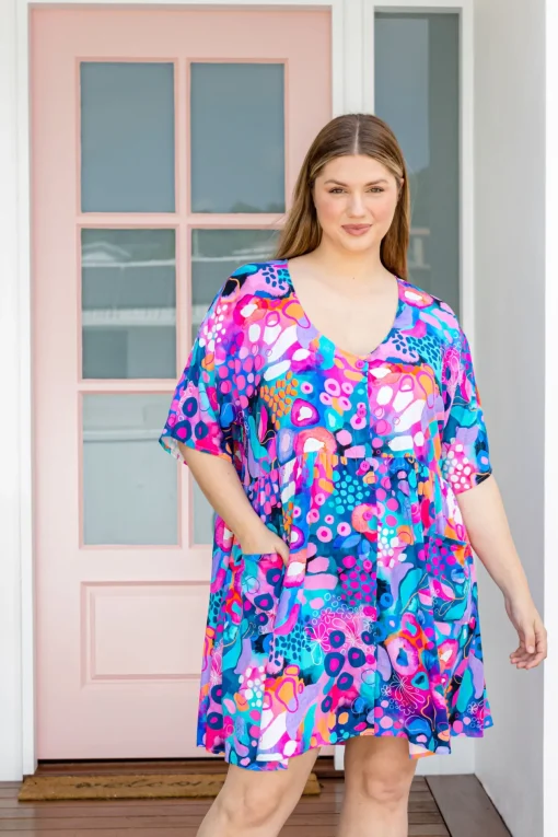 Disco Dress in Midnight Safari by Kasey Rainbow