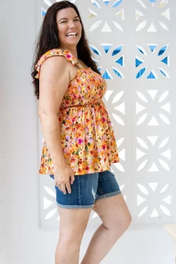 Ellie Top in Sunshine Floral