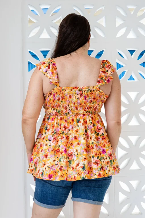 Ellie Top in Sunshine Floral
