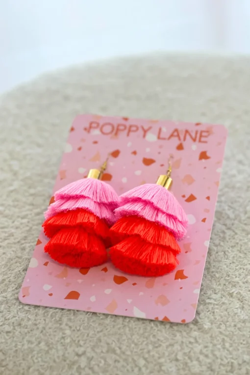 Elly Drop Earrings in Valentine