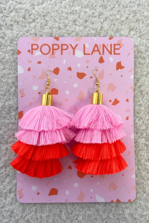 Elly Drop Earrings in Valentine