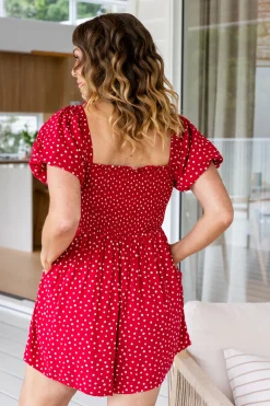 Emily Playsuit in Red