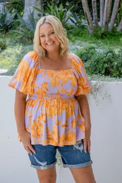 Emily Top in Honey Bloom