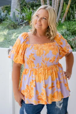 Emily Top in Honey Bloom