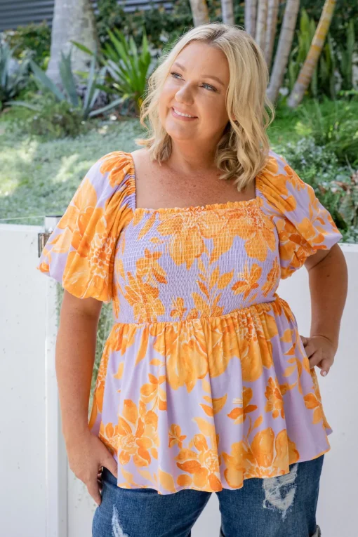 Emily Top in Honey Bloom