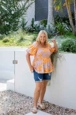 Emily Top in Honey Bloom