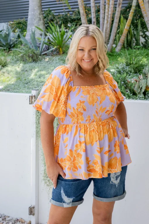 Emily Top in Honey Bloom