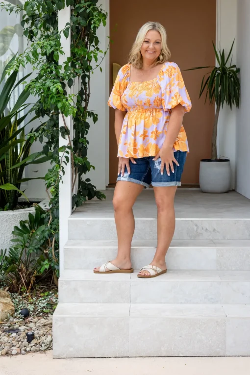 Emily Top in Honey Bloom