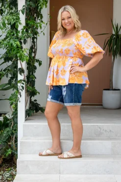 Emily Top in Honey Bloom