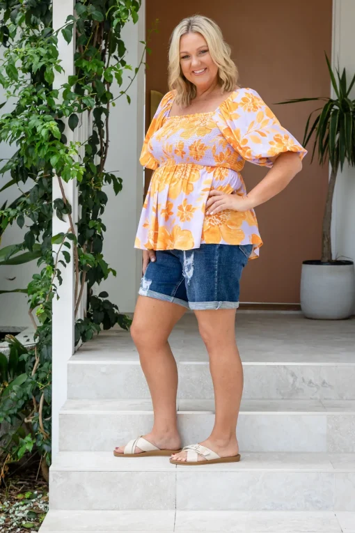 Emily Top in Honey Bloom