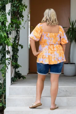 Emily Top in Honey Bloom