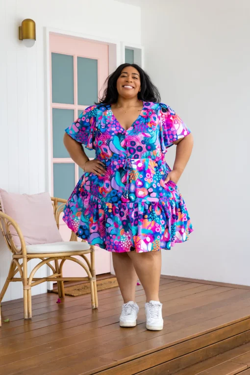 Esmae Dress in Midnight Safari by Kasey Rainbow
