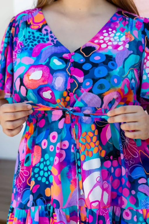 Esmae Dress in Midnight Safari by Kasey Rainbow