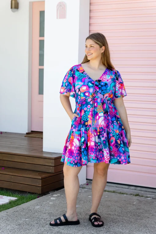 Esmae Dress in Midnight Safari by Kasey Rainbow