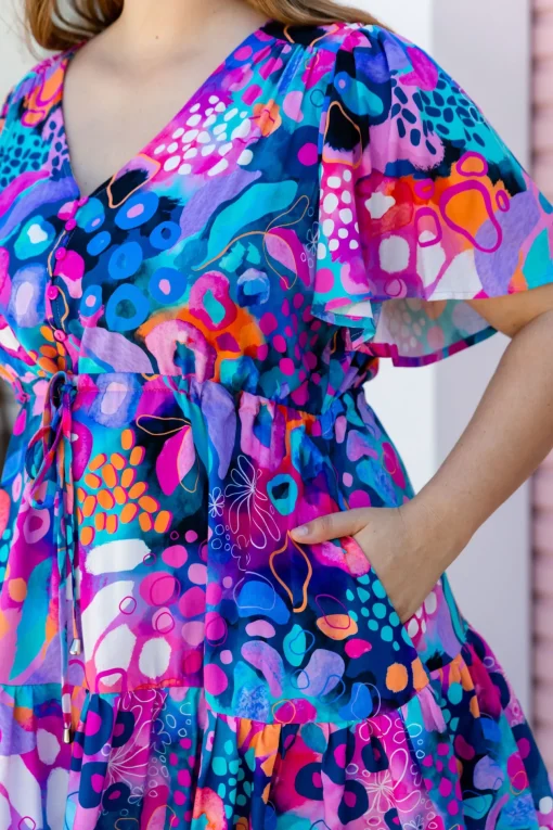 Esmae Dress in Midnight Safari by Kasey Rainbow