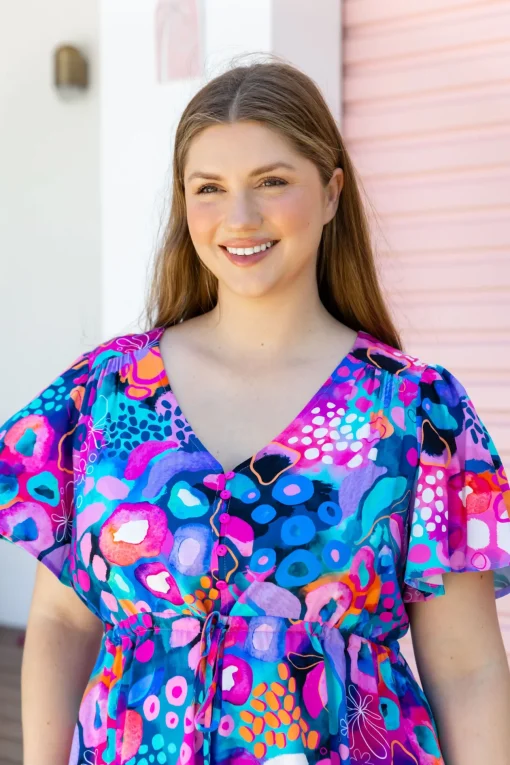 Esmae Dress in Midnight Safari by Kasey Rainbow
