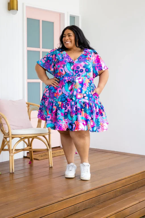 Esmae Dress in Midnight Safari by Kasey Rainbow