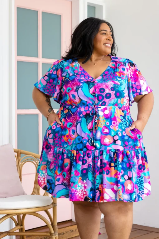 Esmae Dress in Midnight Safari by Kasey Rainbow