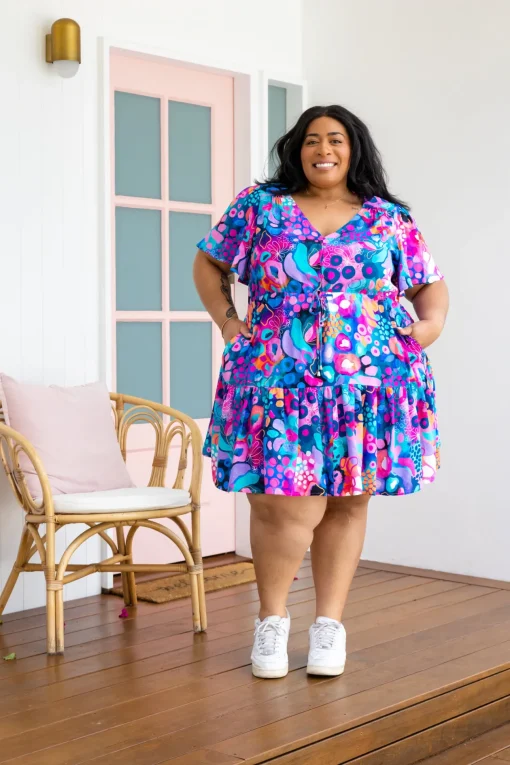 Esmae Dress in Midnight Safari by Kasey Rainbow