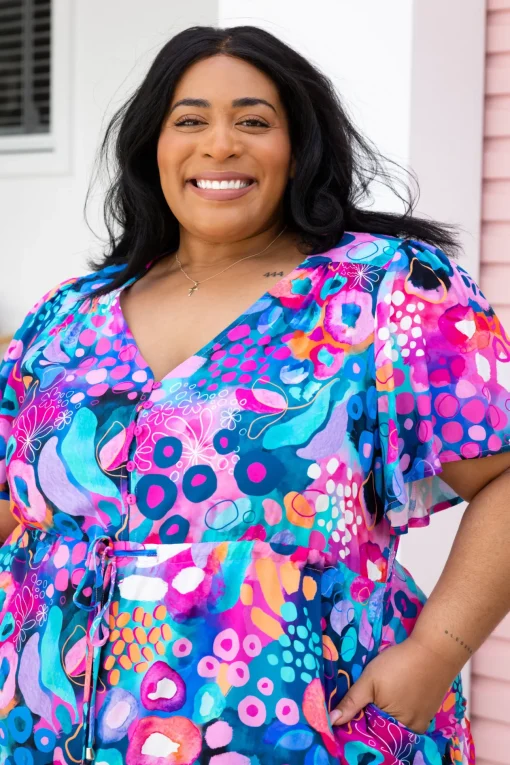 Esmae Dress in Midnight Safari by Kasey Rainbow