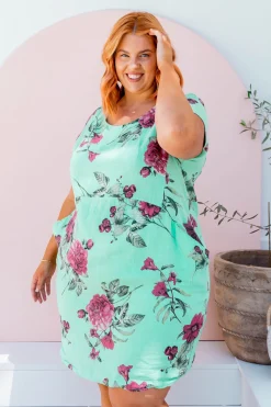 Eve Dress in Aqua