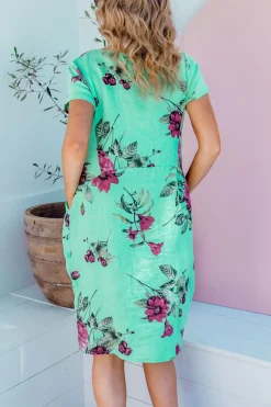 Eve Dress in Aqua