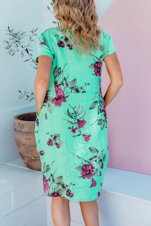 Eve Dress in Aqua