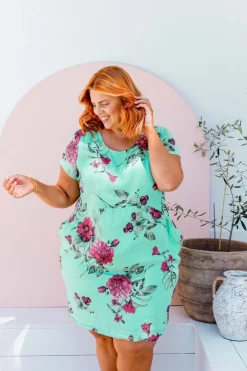Eve Dress in Aqua